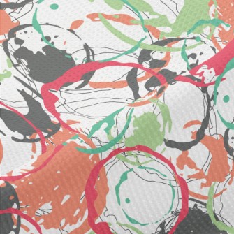 Colorful Hand-painted Circle B Piqué