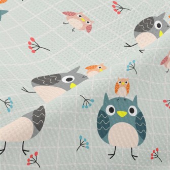 Colorful Silly Owl Piqué