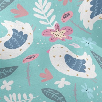 Gorgeous And Delicate Birds An Lightweight Performance Linen