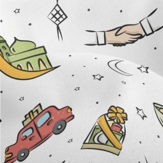 Islamic Pattern For Ramadan Lightweight Performance Linen