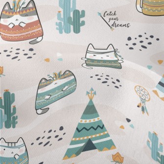 Cute Indian Cat Lightweight Performance Linen