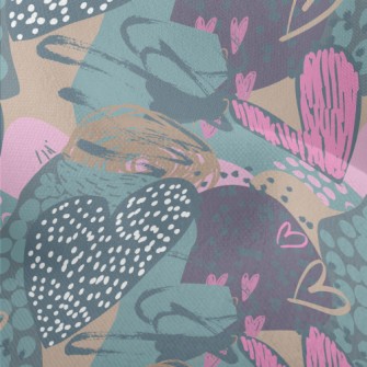 Colorful Messy Love Pattern Lightweight Performance Linen