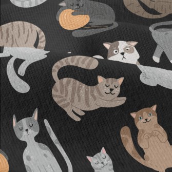 Hand Drawn Leisurely Cat Modern Jersey
