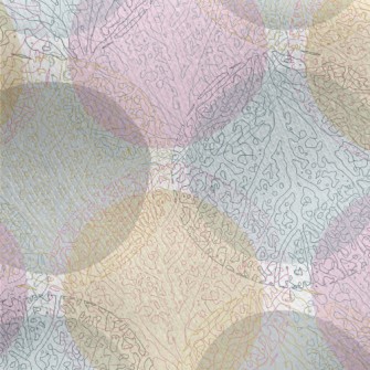 Colorful Circular Branch Patte Jersey Backed Fleece