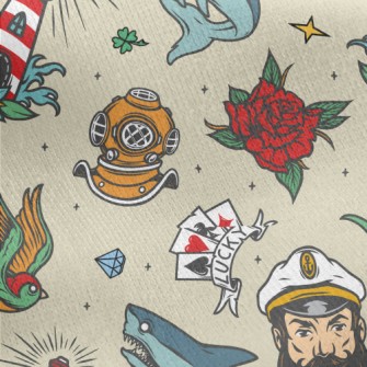 Retro Nautical And Captain&#39 Jersey Backed Fleece