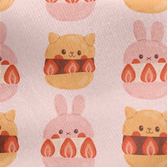 Animal-shaped Strawberry Desse Jersey Backed Fleece