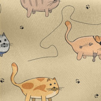 Cute Cats In Various Costumes Jersey Backed Fleece