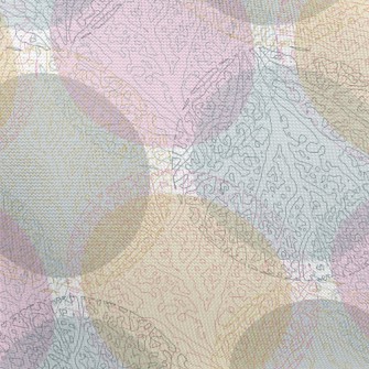 Colorful Circular Branch Patte Pongee