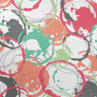 Colorful Hand-painted Circle B Pongee