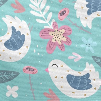 Gorgeous And Delicate Birds An Pongee