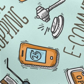 Modern Online Shopping Pattern Pongee