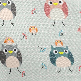 Colorful Silly Owl Pongee