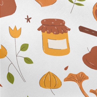 Autumn Hand Drawn Pattern Pongee
