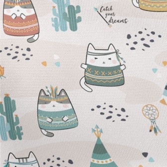 Cute Indian Cat Pongee