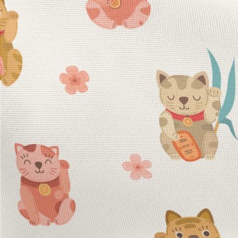 Colorful Cute Lucky Cat Pongee