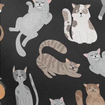 Hand Drawn Leisurely Cat Pongee