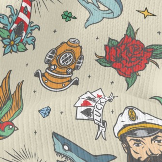 Retro Nautical And Captain&#39 Stretch Jersey