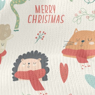Animals Wearing Scarves For Ch Stretch Jersey