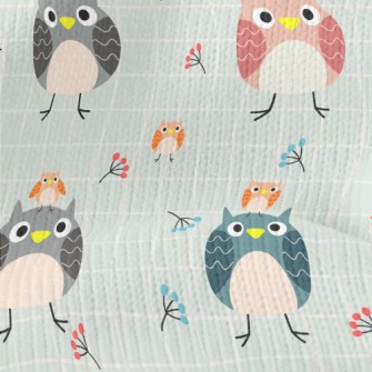 Colorful Silly Owl Stretch Jersey