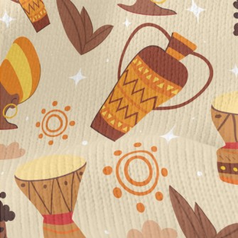 Africans And Ethnic Pottery Stretch Jersey