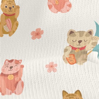Colorful Cute Lucky Cat Stretch Jersey