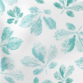 Green Leaf Rubbing Lightweight Cotton Poplin