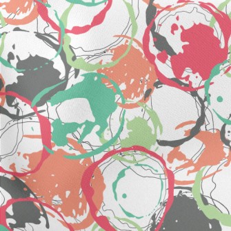Colorful Hand-painted Circle B Lightweight Cotton Poplin