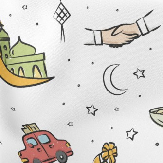 Islamic Pattern For Ramadan Lightweight Cotton Poplin