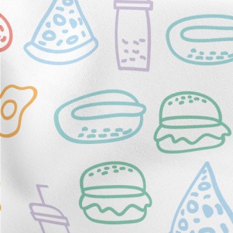 Color Line Fast Food Lightweight Cotton Poplin