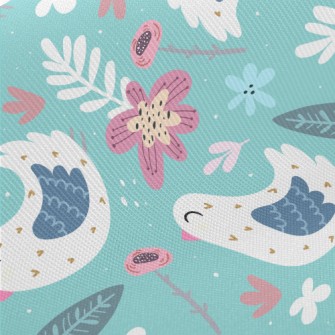 Gorgeous And Delicate Birds An Midweight Cotton Poplin