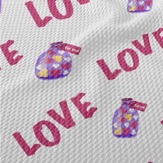 Love Text Sugar Jar Birdseye Piqué