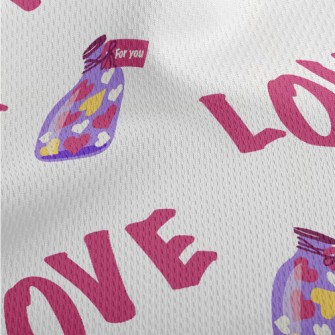 Love Text Sugar Jar Athletic Mesh Flat Back