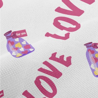 Love Text Sugar Jar Performance Linen