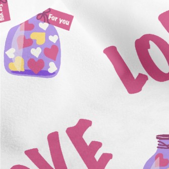 Love Text Sugar Jar Micro Fleece