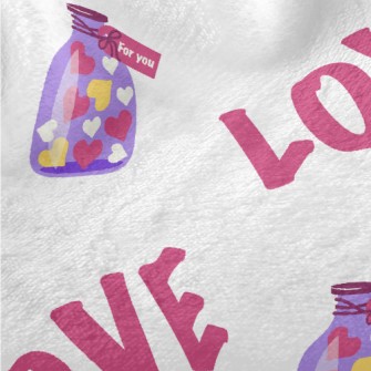 Love Text Sugar Jar Minky