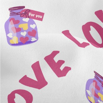 Love Text Sugar Jar Lightweight Performance Linen