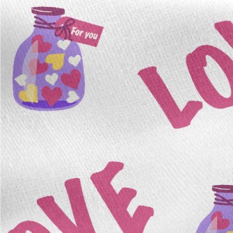 Love Text Sugar Jar Jersey Backed Fleece