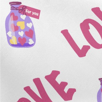 Love Text Sugar Jar Pongee