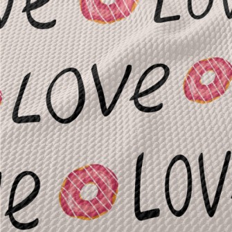 Love Words And Donuts Birdseye Piqué