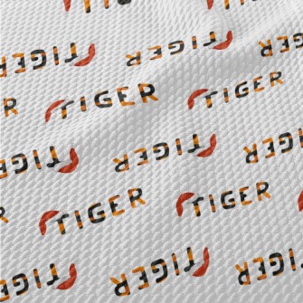 Playful Tiger Text Birdseye Piqué