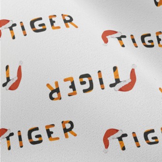 Playful Tiger Text Chiffon