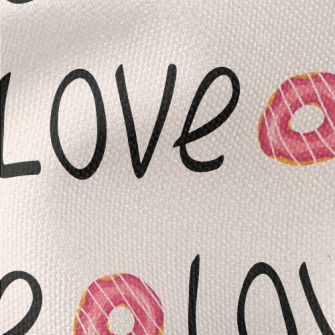 Love Words And Donuts Waterproof Canvas