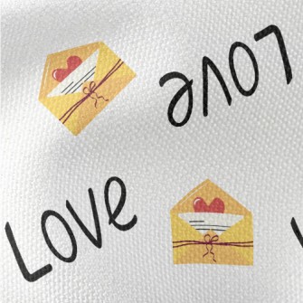 Simple Love Letters Waterproof Canvas