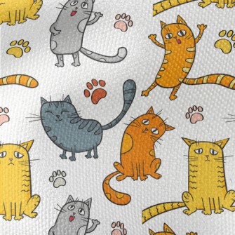 Happy And Sad Little Cat Waterproof Canvas