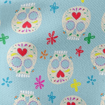 Heart Makeup Skull Waterproof Canvas