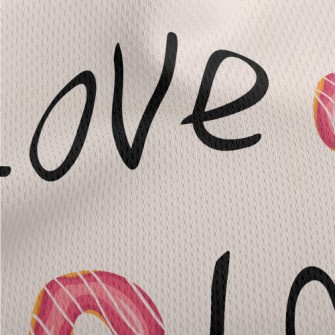 Love Words And Donuts Athletic Mesh Flat Back