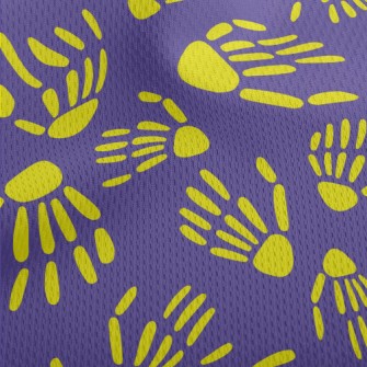 Fluorescent Skeleton Palm Athletic Mesh Flat Back