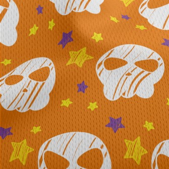 Star Twill Skull Athletic Mesh Flat Back