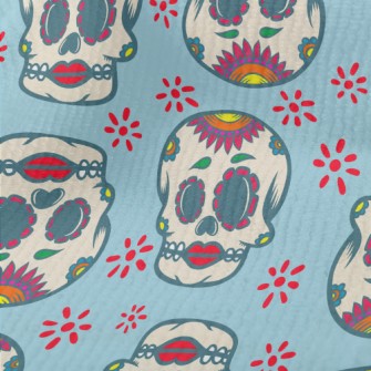 Retro Red Lips Skull Terry