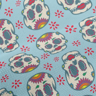Retro Red Lips Skull Performance Linen